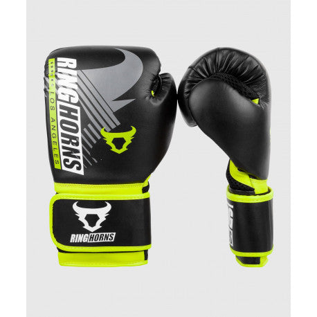 RINGHORNS CHARGER MX BOXING GLOVES - BLACK/NEO YELLOW